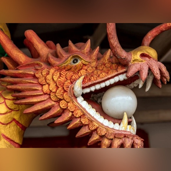 Chinese Dragon Pearl~ Loong Asian Zodiac Treasure Mythical Creature Monster Stud - Picture 3 of 16